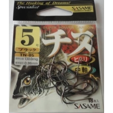 Anzois sasame TN-05 nº5 Black Nickel 18Pcs